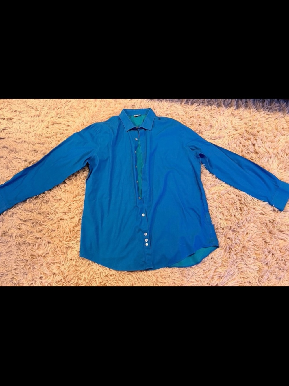 Kenneth Cole Reaction Bright Blue Button-Up Shirt